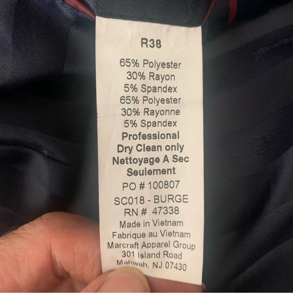 BEN SHERMAN Burge Bi-Stretch Two-Button Notch Lapel Blazer Sport Coat Blue - Picture 9 of 15